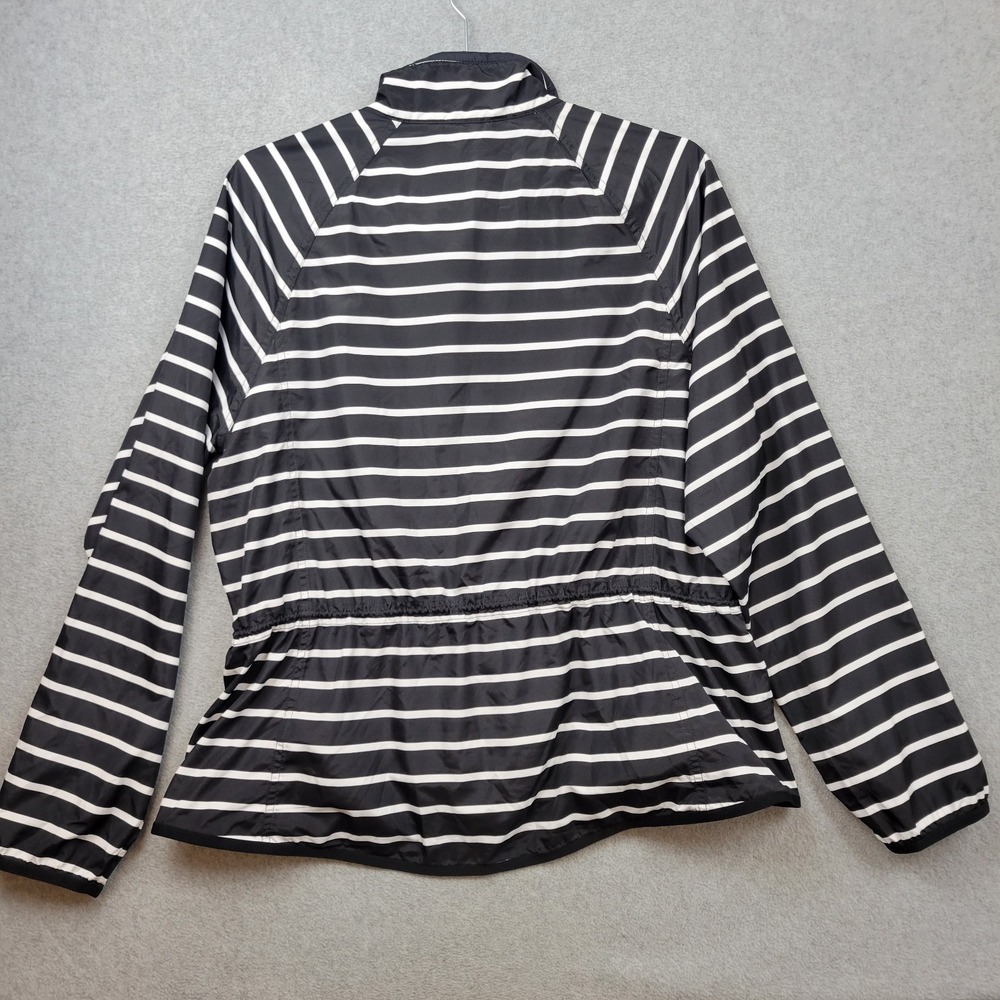 Vintage Lauren Ralph Lauren Active Jacket Womens L Black White Stripe Nautical - Picture 14 of 16